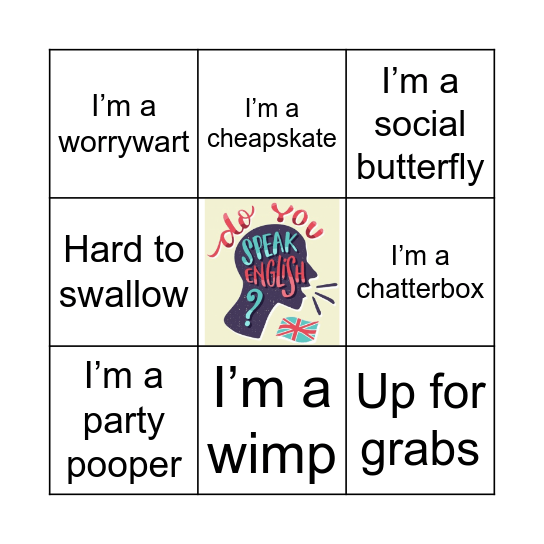 INFORMAL EXPRESSIONS BINGO Card