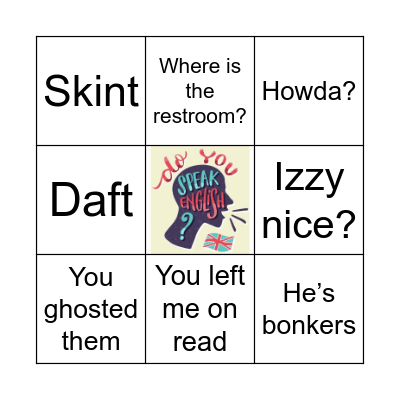 INFORMAL EXPRESSIONS BINGO Card