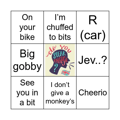 INFORMAL EXPRESSIONS BINGO Card