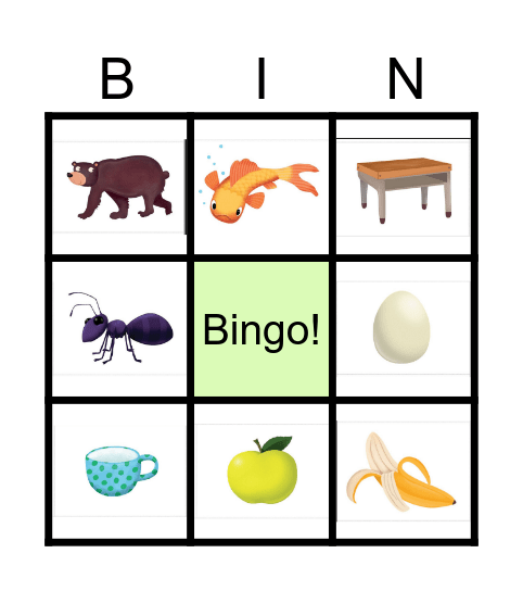 Alphabet Bingo Card