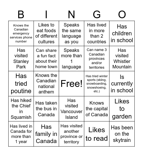 Bingo Card