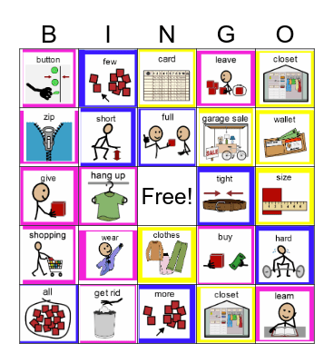 What fits? Bingo Card