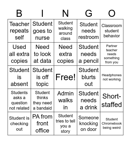 Untitled Bingo Card Untitled bingo card