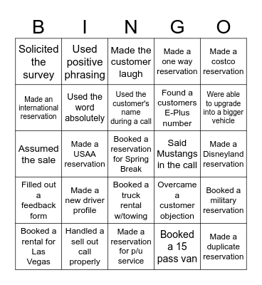 Bingo Card