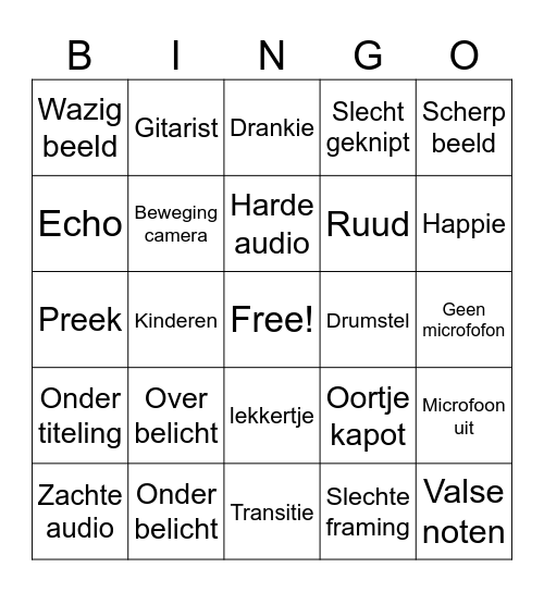 De Fontein Coevorden Bingo Card