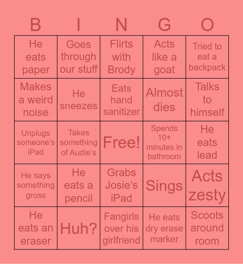 Kealle Bingo Card