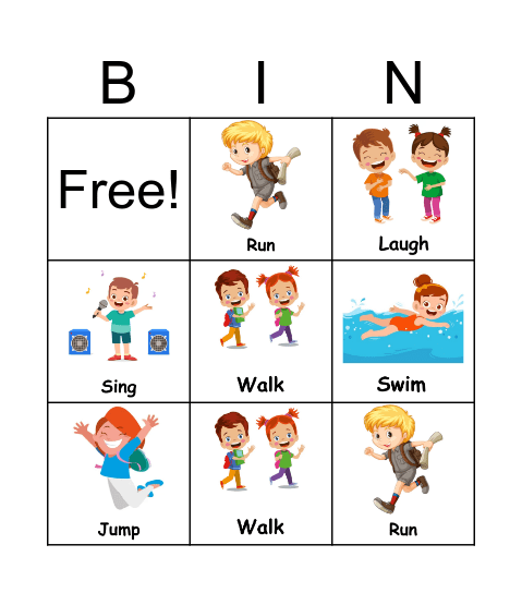 ACTIONS Bingo Card