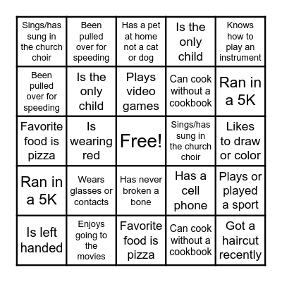 PARISH PICNIC BONANZA BINGO Card