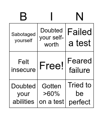 Have you ever? Bingo Card