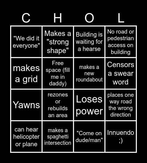 JustWrightGaming Bingo - Cities edition Bingo Card