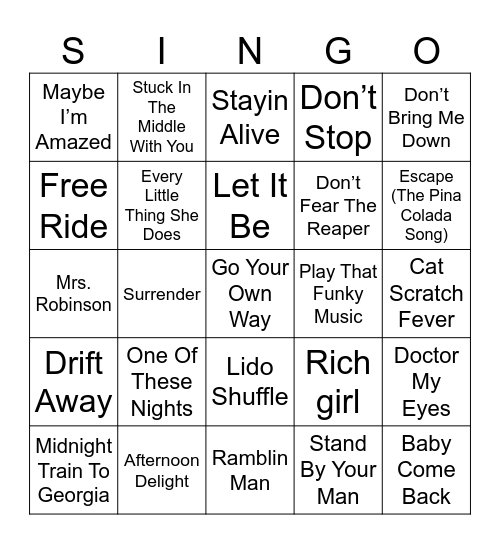 This Friday Night Dam Bingo! Bingo Card