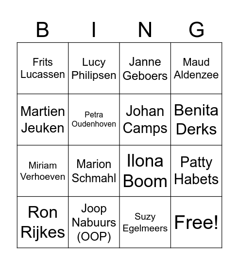 PRO RAAYLAND Bingo Card