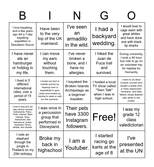 L&D Ice Breaker Bingo! Bingo Card