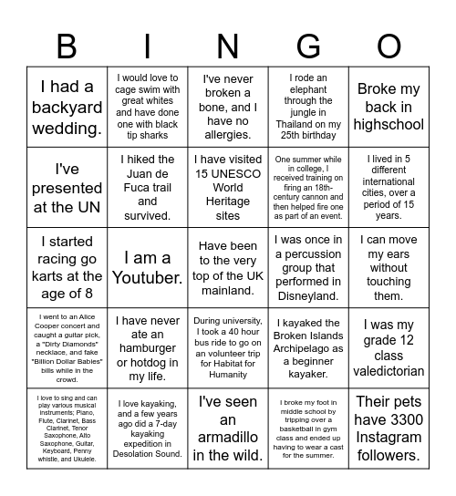 L&D Ice Breaker Bingo! Bingo Card