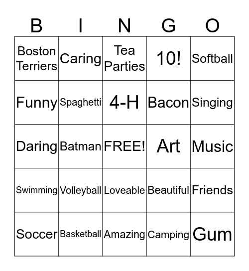 Addi's Birthday BINGO! Bingo Card