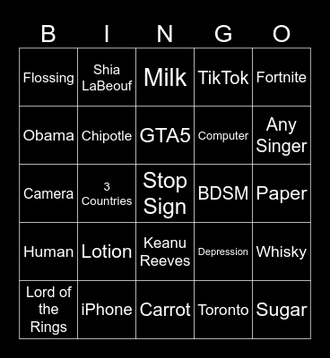 Infinite Craft Bingo Card