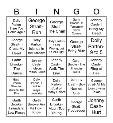 Radio Bingo Hoedown Throwdown Bingo Card