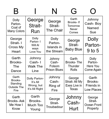 Radio Bingo Hoedown Throwdown Bingo Card