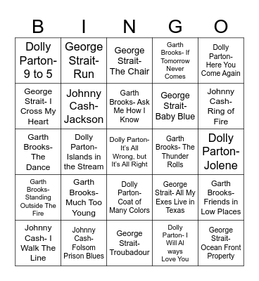 Radio Bingo Hoedown Throwdown Bingo Card