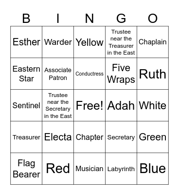 STAR-O Bingo Card