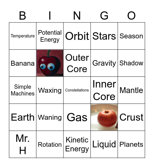 Science Bingo BONANZO ! Bingo Card