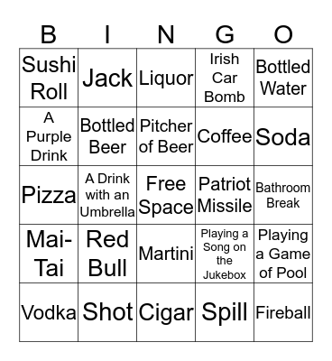 March of Dimes Pub Crawl Bingo Card