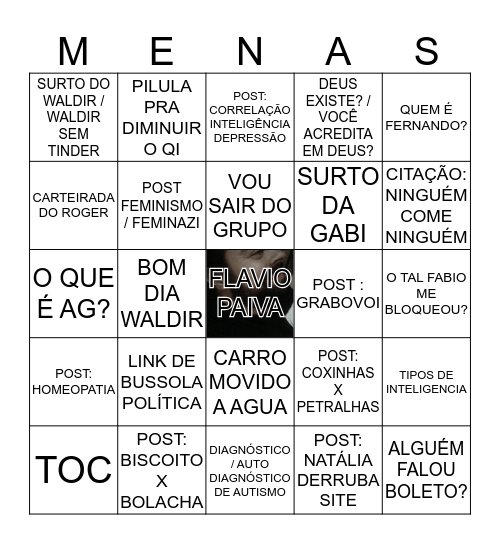 MENAS BINGO BRAZIU Bingo Card