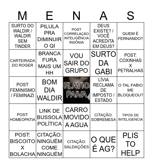 MENAS BINGO BRAZIU Bingo Card