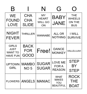 HAPPY DAYS 1 Bingo Card