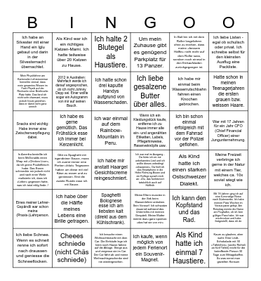 Fun Fact Bingo Card