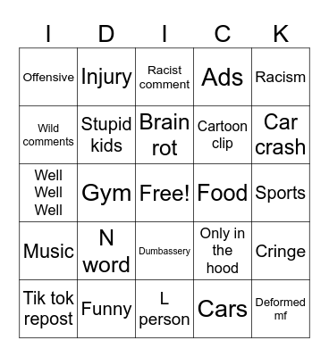 Reels Bingo Card
