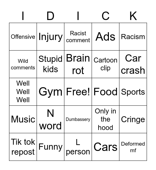 Reels Bingo Card