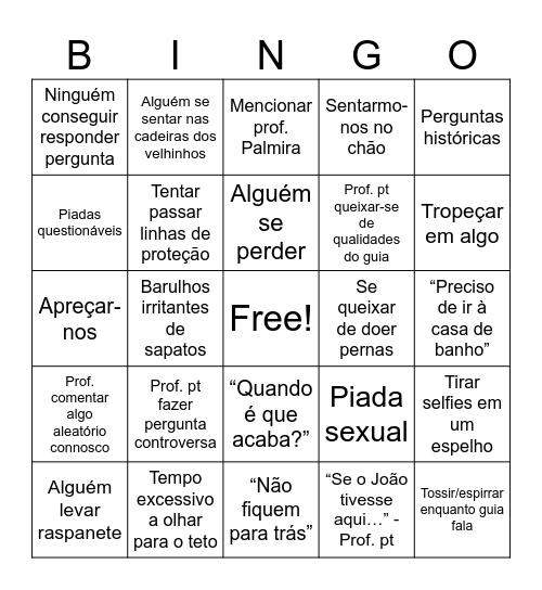 Convento de Mafra Bingo Card