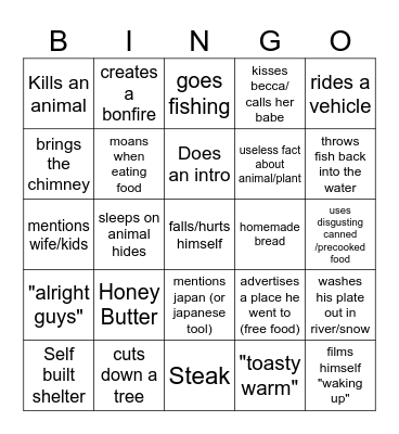Outdoor Bingo Card
