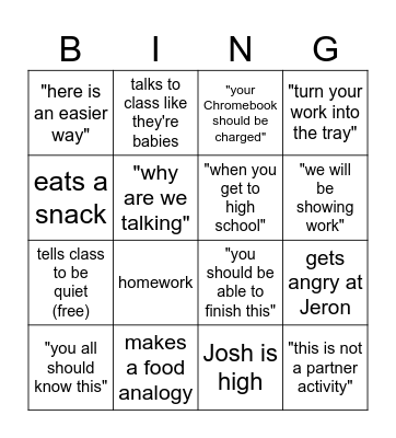 Lupejkis Bingo Card