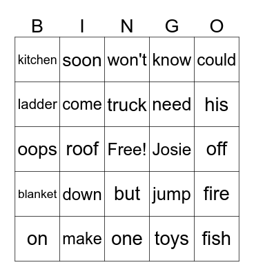 Furball Bingo Card