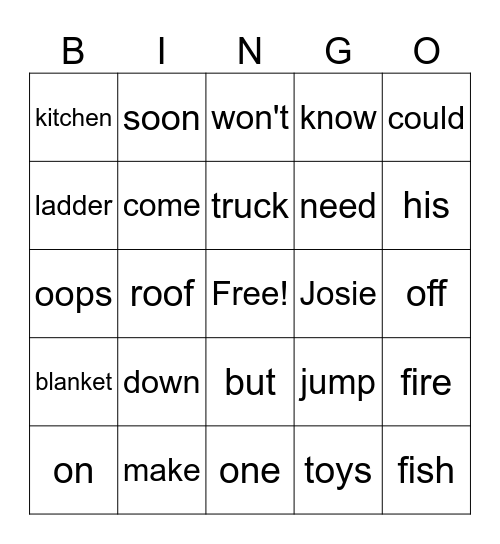 Furball Bingo Card
