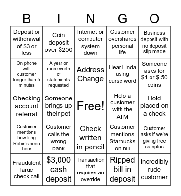 Teller Bingo Card