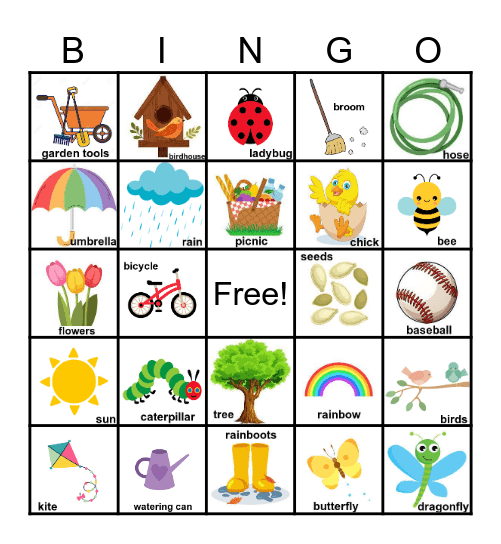 Spring Bingo Card