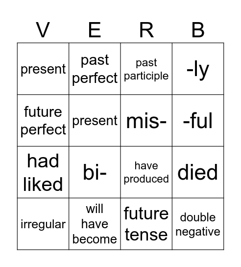 Chapter 11 Review Bingo Card