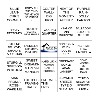 COVER TUNES VOL 1 Bingo Card