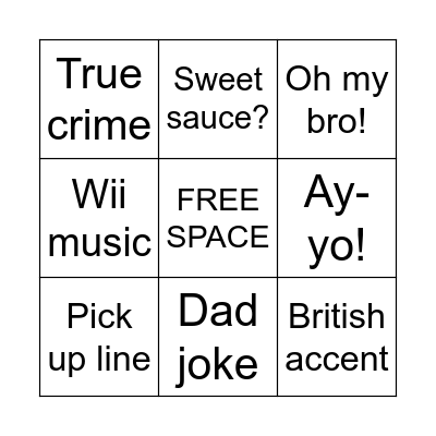 CREO BINGO Card