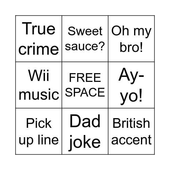 CREO BINGO Card