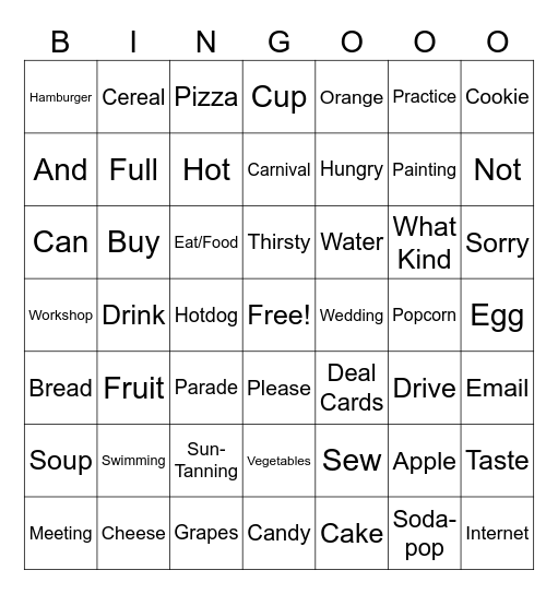 MS ASL Bingo Card