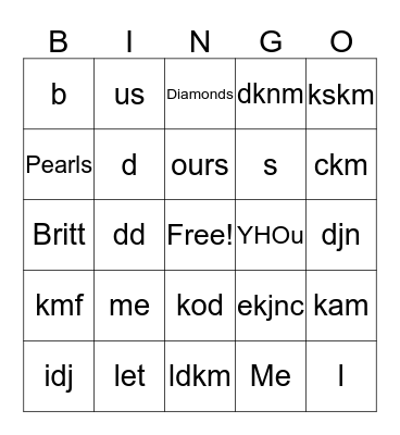 Baby Shower Bingo Card