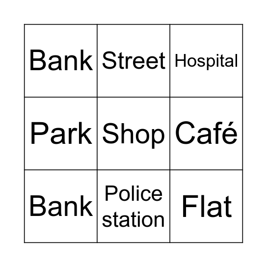 My Town Bingo Card