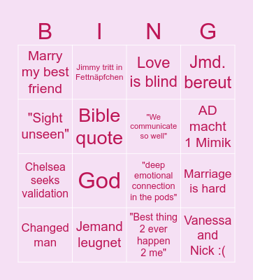 LIB Bingo Card