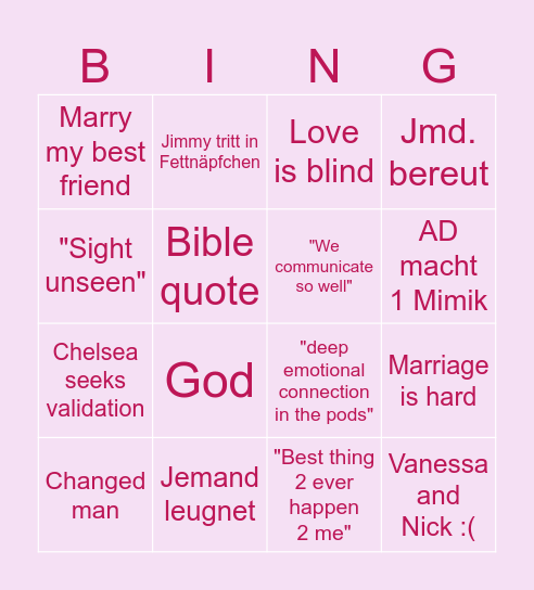 LIB Bingo Card