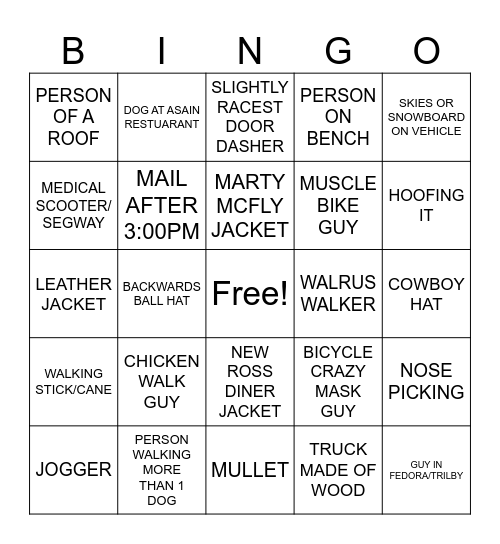 OFFICE BINGO R/J Bingo Card