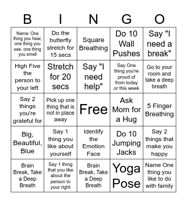 Hinojosa Family Bingo Card